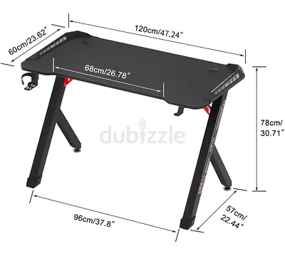 Gaming / Home Office Desk with RGB LED Lighting