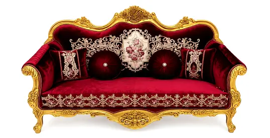 elegant red living room setغرفه معيشه