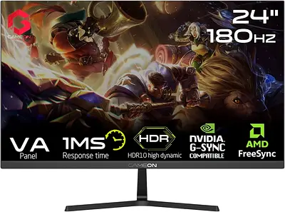 24-inch 180Hz Gaming Monitor — 1ms VA Panel, G-Sync  FreeSync