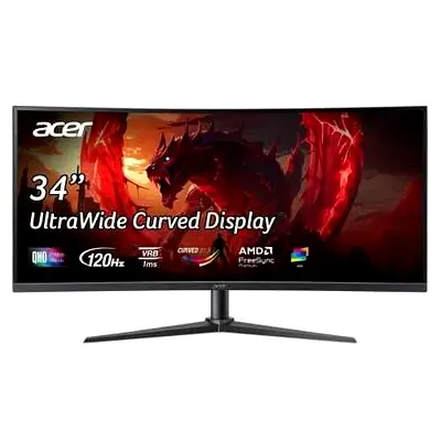 Acer 34 inch Curved Backlight LED Monitor - 120Hz, ED343CUR