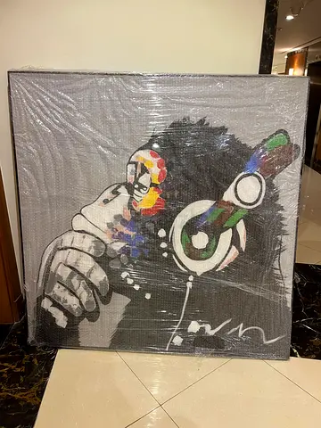 Hand painted Art with frame 140x140cm