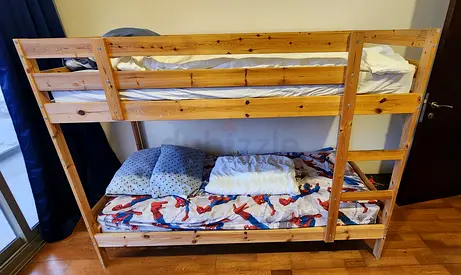 Bunk Bed Frame – Solid Pine Wood – Excellent Condition