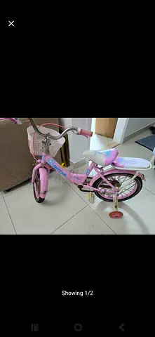 Childs Pink 12-inch Bicycle with Training Wheels - Good Condition