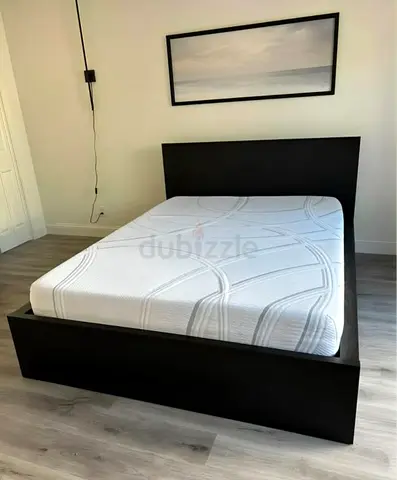 IKEA Malm king size bed frame with mattress - good condition
