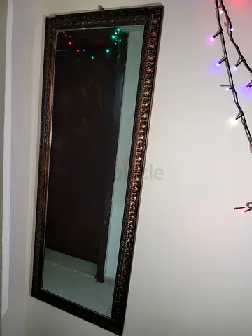 Large Ornate Framed Wall Mirror - Dark Bronze Finish