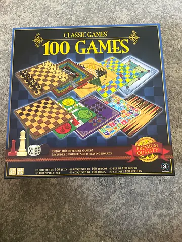 Classic 100 Games Board Set - Complete Family Game Collection