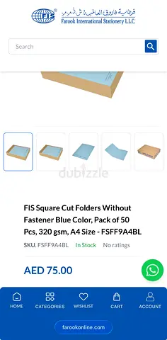 Pack of 60 FIS Square Cut A4 Pink Paper Folders (320 gsm)