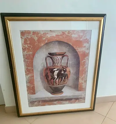 Framed Classical Vase Print — Large Wall Art