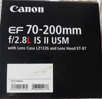 Canon 70-200mm 2.8f mark ii lens