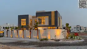 Villa in Al Yasmin, two floors and a roof, with elevator and swimming pool, area 6200 sq ft, freehol