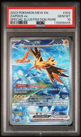 2023 Zapdos EX #202 Special Illistration - Pokemon Scarlet  Violet 151 - PSA 10