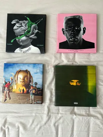 (50 AED EACH) 4 Poster Albums — Travis Scott, Young Thug, Drake, Tyler The Creator (boxed covers)