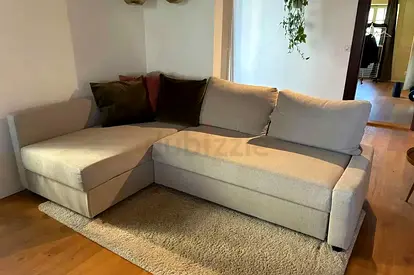 Beige L-shaped Corner Sofa — Comfortable 3-seater with Chaise