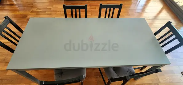 Dining Table + 6 Chairs | Like New | AED 700