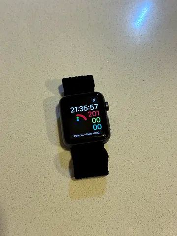 Apple Watch Series 3 (space gray) with braided sport loop in great condition