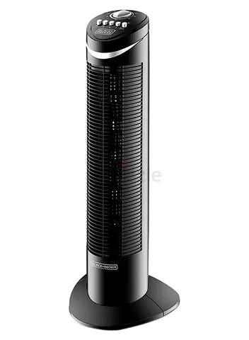 Black tower fan - slim oscillating floor fan (good condition)
