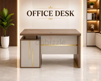 Modern Walnut Office Desk with Storage Drawers – Executive Workstation Table For UAE Offices