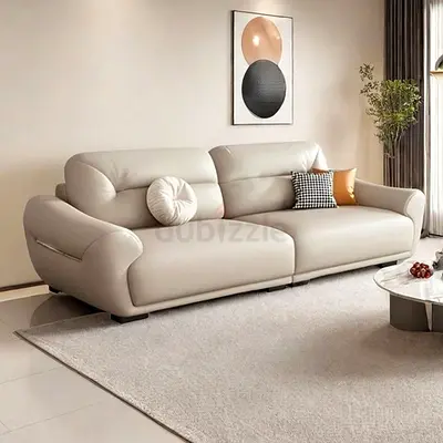 Customised Modern Cream Leather Sofa