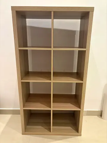 IKEA Kallax-style 8-Cube Shelf Unit - Light Wood