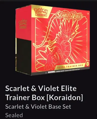 Pokémon Scarlet  Violet Elite Trainer Box (Koraidon) - Sealed