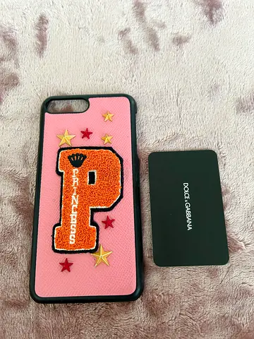 iPhone 7 Plus Pink ‘P’ Princess Dolce Gabbana Designer Case