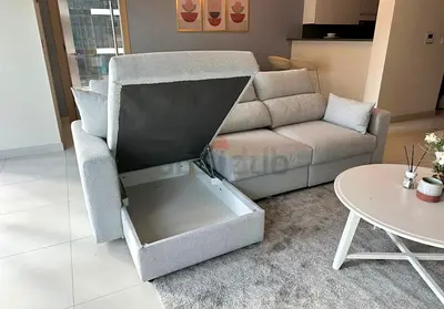 Ikea Eskelstuna L shape sofa bed Gray Excellent Condition