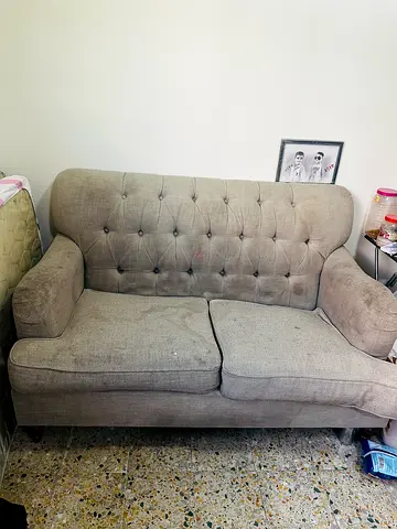 Comfy Tufted 2-Seater Fabric Sofa