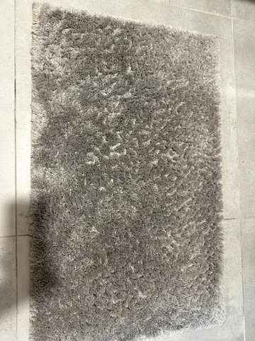 Grey Shaggy Bathroom Rug