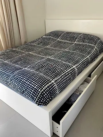 IKEA Malm Double size bed frame with mattress - good condition
