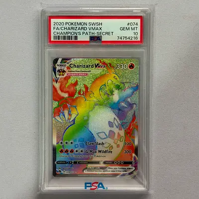 PSA 10 Charizard VMAX 2020 SWSH Champions Path Secret Rare