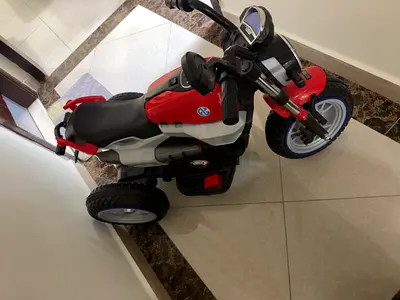 Childrens Red Electric Ride-On Motorcycle - Good Condition