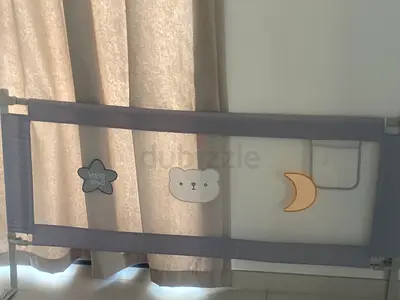 Portable Bed Rail Guard for Toddler — Grey, Mesh Safety Barrier