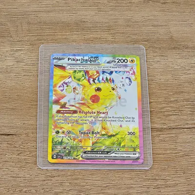 Pikachu EX Tera Full Art Pokémon Card (Sleeved)