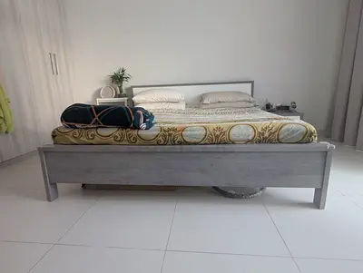 King size bed with Medical euro top mattress