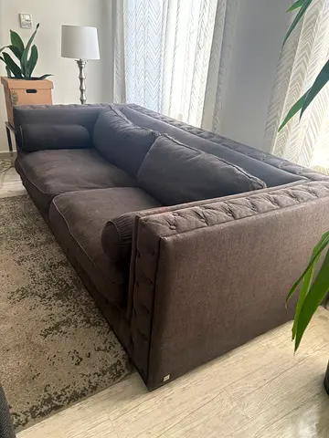 The One sofa set 3 seater + 2 seater - black/grey charcoal color