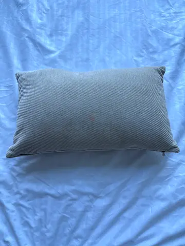 Light grey rectangular throw cushion / lumbar pillow