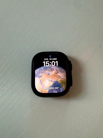 Apple Watch Series (clean screen, good condition) - Black Case, green strap. Cover included.