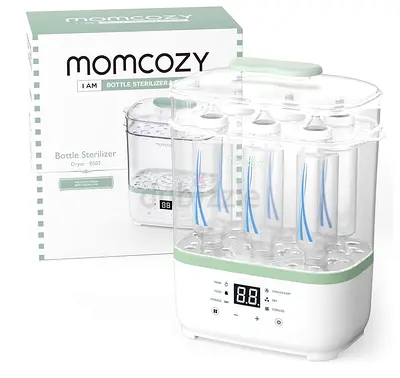 Momcozy Electric Baby Bottle Sterilizer and Dryer - Digital Display
