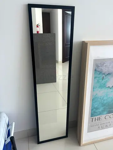 Full-length Black Framed Wall Mirror - Good Condition