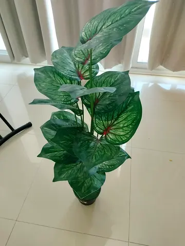 Tall Artificial Potted Green Plant - Good Condition