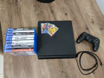 Sony PS4 Slim 1TB with Controller and 9 Games