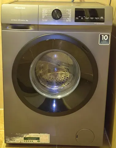 Hisense 8 kg Front Load Washing Machine (1200 RPM, Inverter, Titanium Grey)