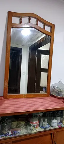 Wooden Framed Wall Mirror (only)