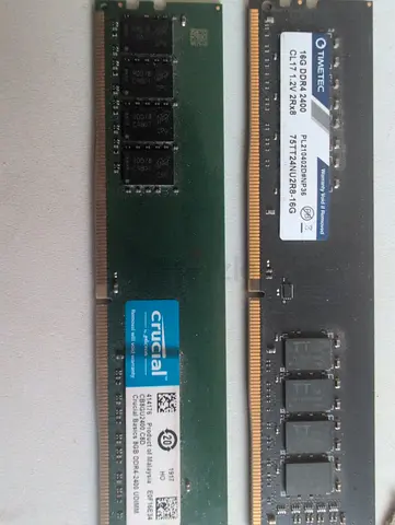 Pair of DDR4 2400MHz RAM sticks (16GB + 8GB)