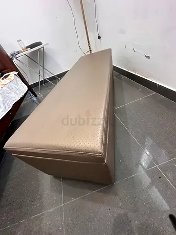 Immediate sell Long Beige Bench / Ottoman / with storage