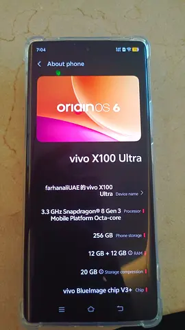 vivo X100 Ultra - 256GB, 12GB RAM, oriainOS 6 (Good condition)