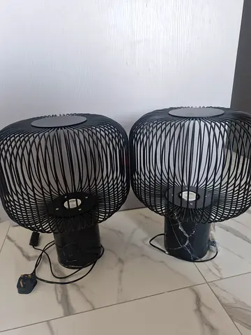 Pair of Stylish Black Table Lamps