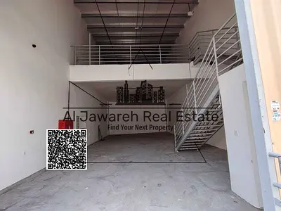 مستودع للإيجار في الجرف الصناعية 1 بعجمان مساحة 2535 قدم بميزانين وكهرباء عالية 25 كيلو وات والسعر 99935 درهم