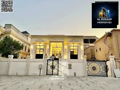 Al Rawda villa, near Sheikh Ammar Street, large area, freehold ownership, includes electricity, water and air conditioning