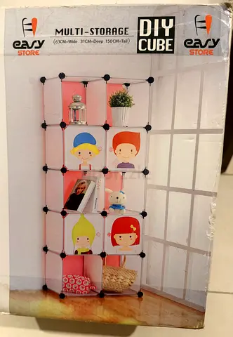 DIY Cube Multi-Storage Shelving Unit (9 Cubes) - Portable